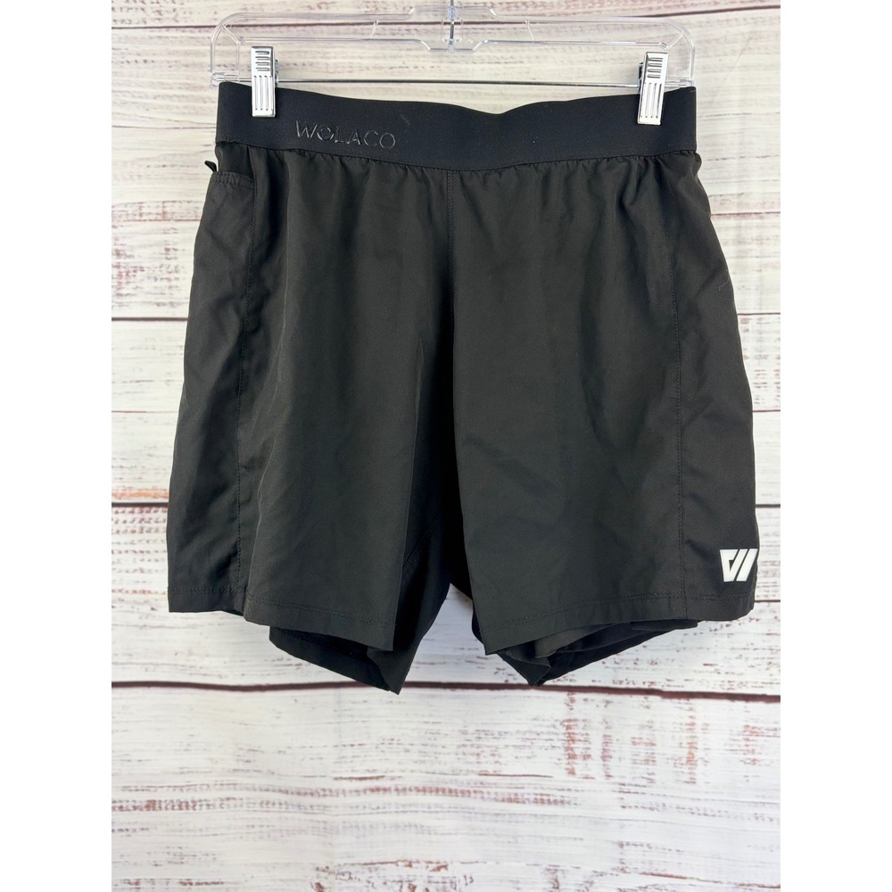 Wolaco North Moore Mens Black 2-in-1 Athletic Compression Shorts Size Small - Picture 2 of 12